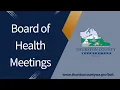 August 11 2026 - Thurston County Board of Health meeting