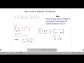 Matrices Basics Addition and Subtraction