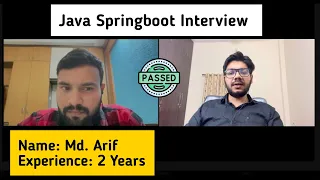 Java Spring Boot Interview 2 Years Experience