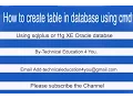 How to Create Table Oracle Datbase Using Sqlplus