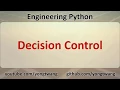 Engineering Python 09A Decision Control