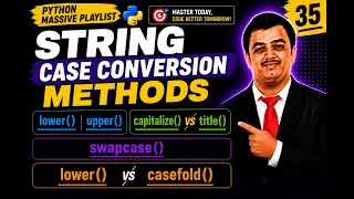 Python 35 String Case Conversion Methods in Python String Case Conversion Methods in Python