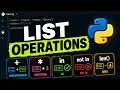 Python List Operations Made Easy in not in len Learn in 3 minutes