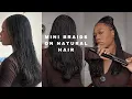 I did braids on my natural hair Watch me braid my hair