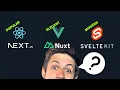 The war of the Javascript Frameworks Next js Nuxt and SvelteKit