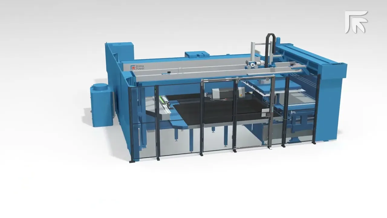 Prima Power 3D machine animation assembly video