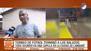 Torneo de fútbol terminó a balazos