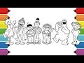 Sesame Street Characters Coloring Pages How to Color All Characters from Sesame Street