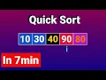 Quick Sort in 7 min Master Of Quick Sort