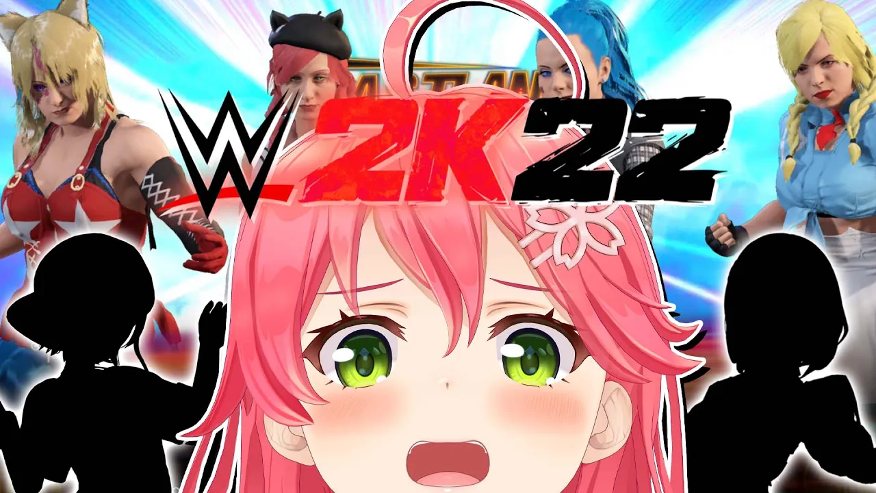 【 WWE2K22 】さぁ本日もホロメン(?)を作って戦うぞ！！！【ホロライブ/さくらみこ】