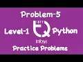 INFYTQ Python Practice Problem-5 Level-1