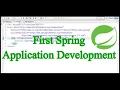 How to Create First Spring Application in Eclipse First Spring Application Development