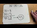 Solving 2 Digit Subtraction Expanded Form NO Regrouping