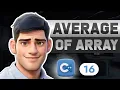 16 Finding Average of Array Elements in C C for Beginners