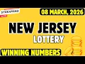 New Jersey Midday Lottery Results For - 08 Mar 2026