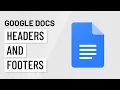 Google Docs Headers and Footers