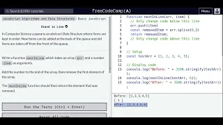 Lesson 57 Basic JavaScript Stand in Line
