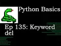 Python Basics Keyword Del