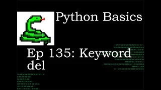 Python Basics Keyword Del