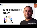 Online Resume Builder Web App Resume Builder using HTML CSS JavaScript