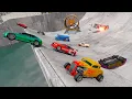 Jumping Random Cars on Huge Ramp