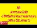 SQL insert into table