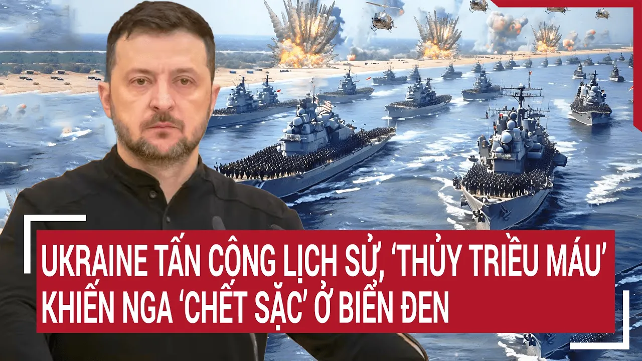 Outline Video Toàn cảnh Thế giới: Ukraine tấn công lịch sử, ‘thủy triều máu’ Nga ‘chết sặc’ ở Biển Đen