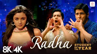 radha 8k 4k music video alia varun sidharth shreya ghoshal udit narayan soty