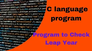 Program to Check Leap Year