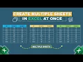 How to Create Multiple Sheets in Excel