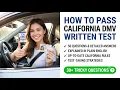 How to pass the California DMV written test using 50 practice questions with explained answers fast
