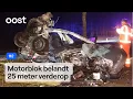Lagu Auto breekt doormidden bij harde crash | RTV Oost