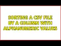Sorting a CSV File by a Column with Alphanumeric Values