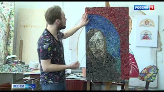Омский монументалист Антон Козлов создал панно с изображением Егора Летова