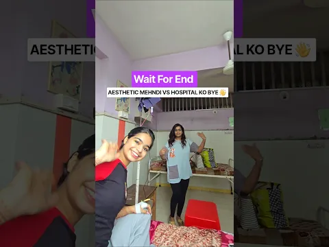 AESTHETIC MEHNDI VS HOSPITAL KO BYE 👋 #shorts #minivlog #ashortaday #tranding  #diy #craft #mehndi