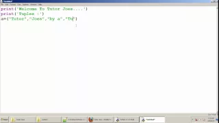 Python Tutorial Creating And Using a Tuple In Python Tamil Part-9