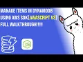 Create Update Get Delete items in DynamoDB using AWS SDK JAVASCRIPT