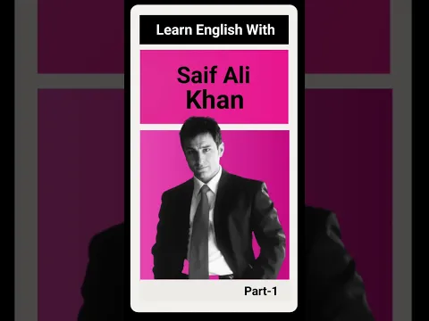 Learn English With Saif Ali Khan
