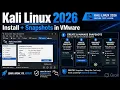Kali Linux 2026 2 Install on VMware 2026 Setup First Boot Snapshots
