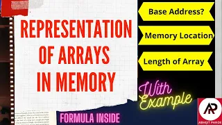 Representation of Arrays in Memory