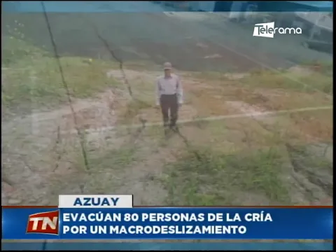 Evacúan 80 personas de la cría por un macrodeslizamiento