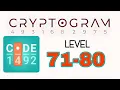 Cryptogram Letters and Numbers 71 72 73 74 75 76 77 78 79 80