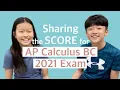 Sharing the Score for AP Calculus BC 2021 Exam