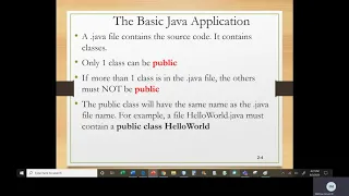 Java I Chapter 2 Class 1 Part 1 Program Structure
