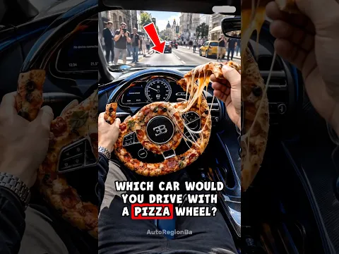 Which Car Would You Drive With a Pizza Wheel? 🍕🏎️ #shorts #automobile #car #pizza #food #viral