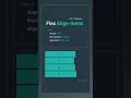 CSS Flexbox align-items Property for column