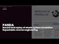 PANDA Reverse engineering with record and replay