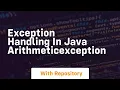 Exception handling in java arithmeticexception