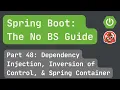 Spring Boot pt 48 Dependency Injection Inversion of Control Spring Container