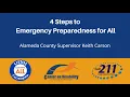 Captioned 4 Steps to Emergency Preparedness for All